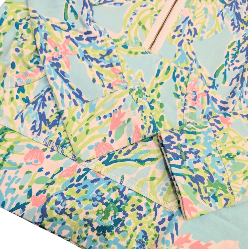 Lilly Pulitzer Skipper Popover Sky Blue Blue Heaven Size Small 🩷🩵💚 - Picture 5 of 11